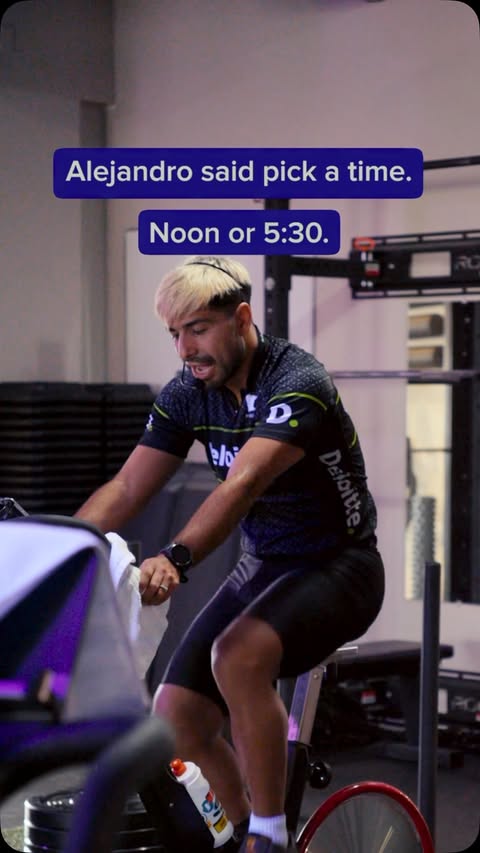 Tomorrow cycling, @alejo_papi2012 will be ready to push you.