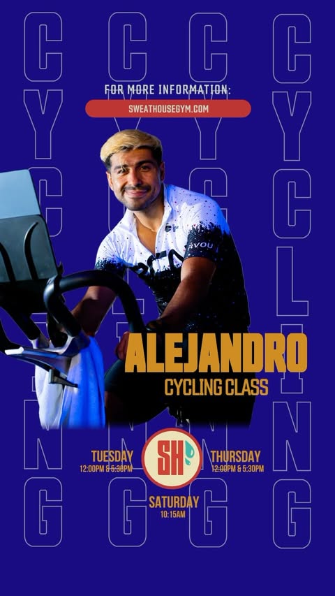 Meet Alejandro one of our high energy cycling instructors, come take his class Tuesday/Thursdays at 5:30pm and Saturd...